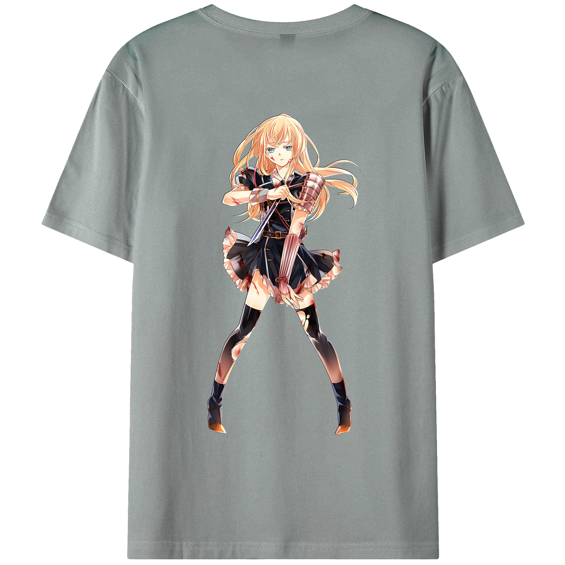 （画像用） 刀剣乱舞 Touken Ranbu 綿100％ メンズ半袖Tシャツ（バックプリント） 通気性